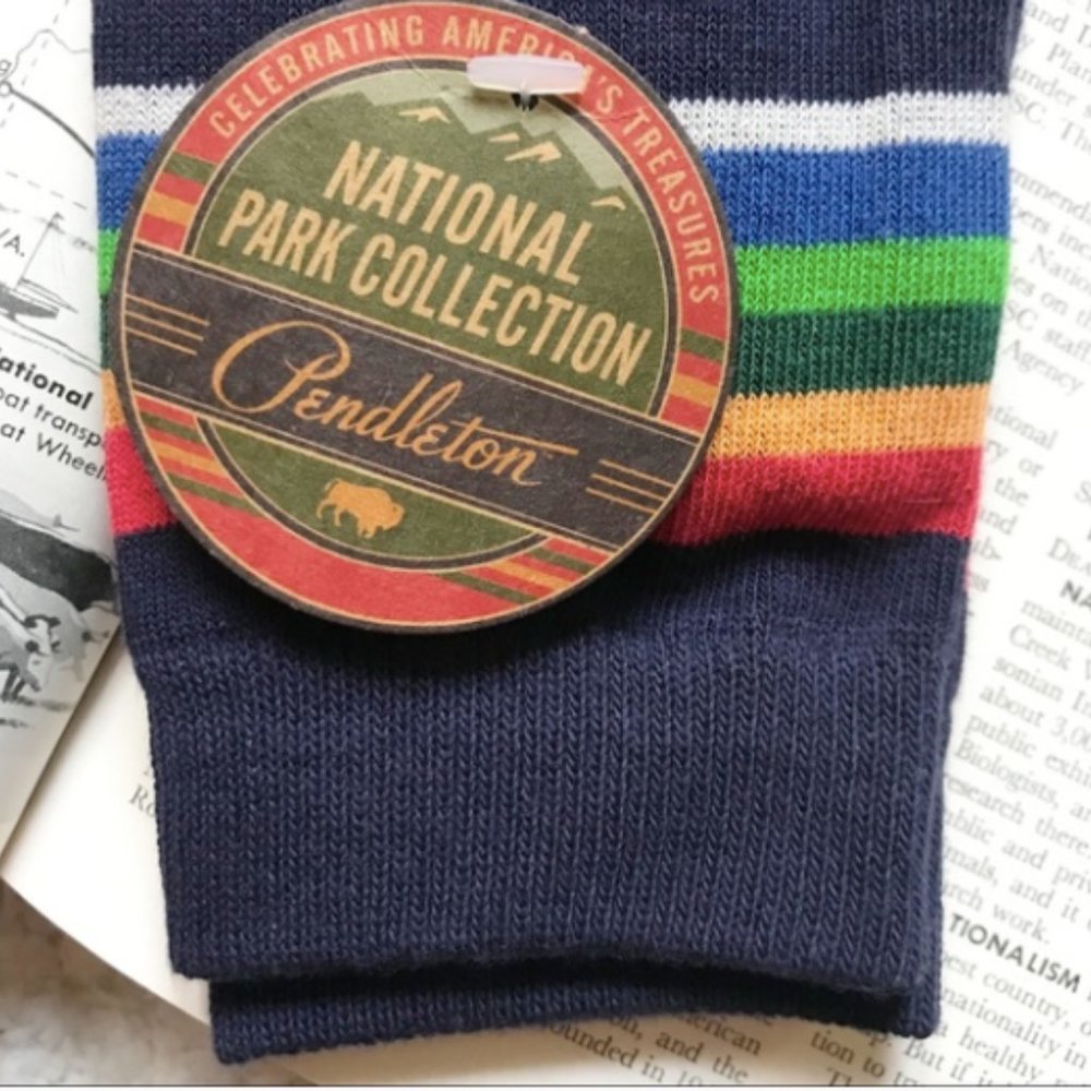 Pendleton UNISEX Crater Lake National Park Collection Stripe Socks Size Medium - Picture 9 of 13
